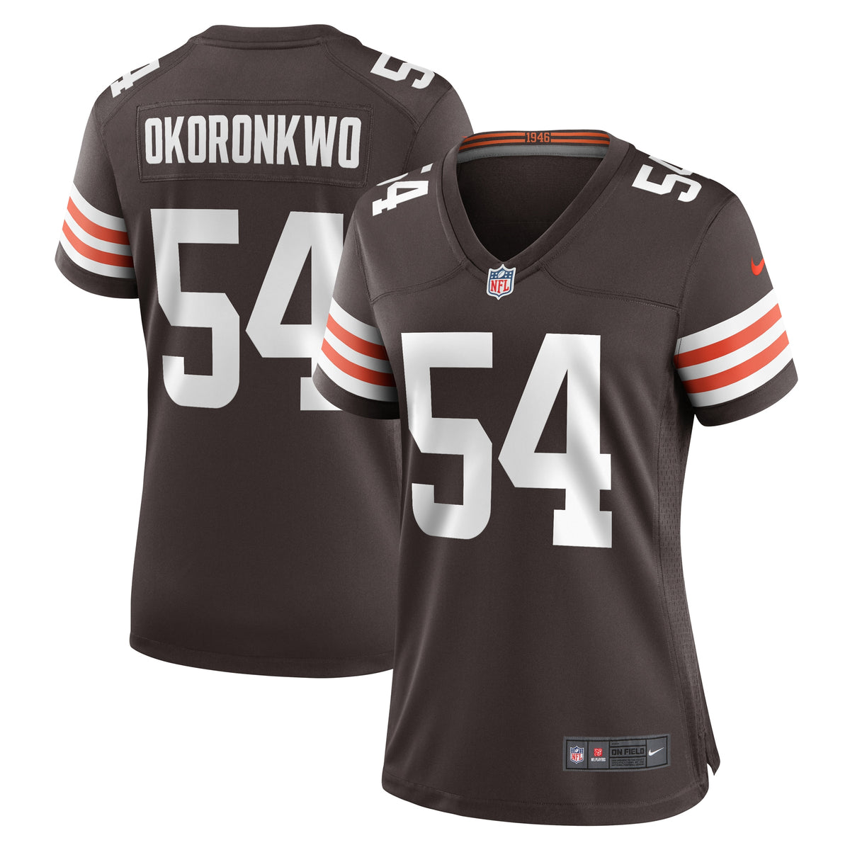 Ogbonnia Okoronkwo Cleveland Browns Nike Women's Game Player Jersey Brown