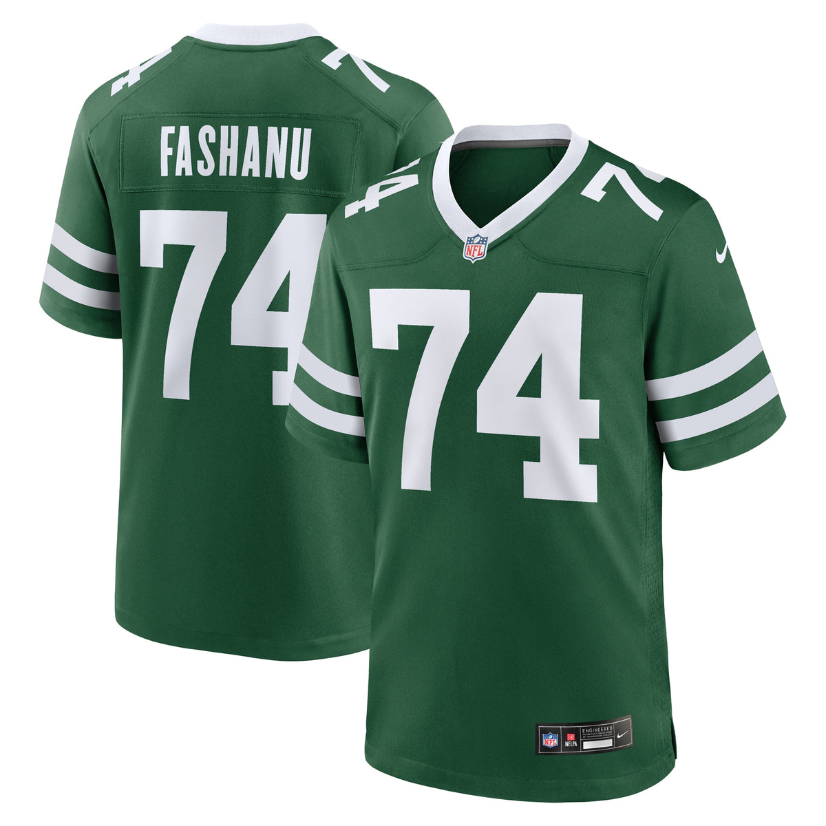 Olu Fashanu New York Jets Nike 2024 NFL Draft First Round Pick Player Game Jersey Gotham Green
