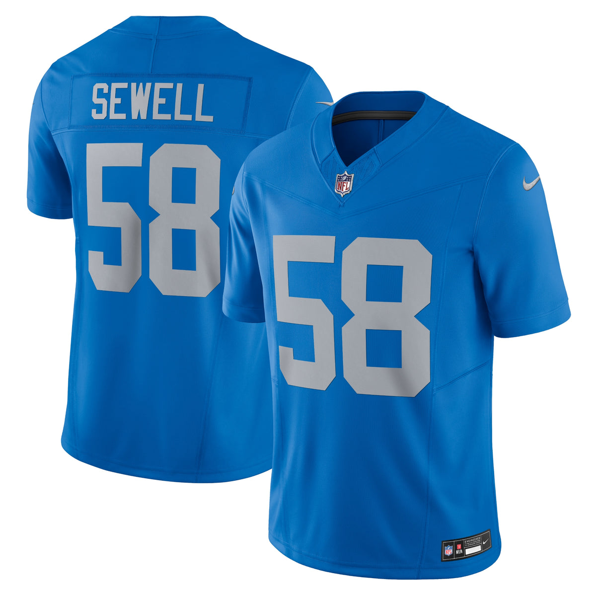 Penei Sewell Detroit Lions Nike Vapor F.U.S.E. Alternate Limited Jersey Blue