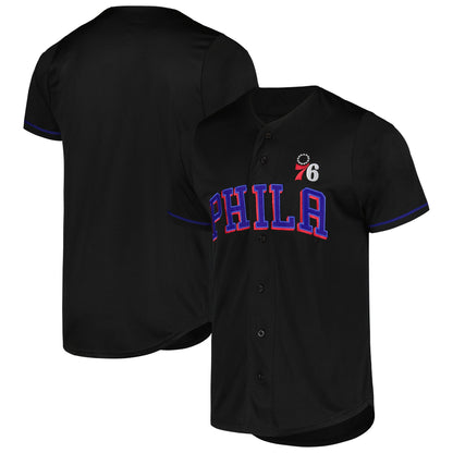 Philadelphia 76ers Fanatics Pop Baseball Jersey Black