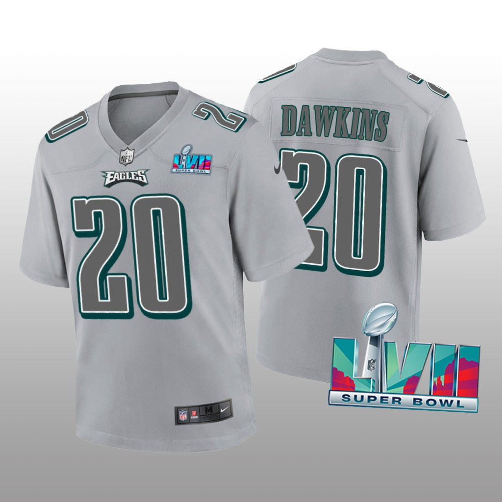 Philadelphia Eagles Brian Dawkins Gray Atmosphere Jersey Super Bowl LVII Youth