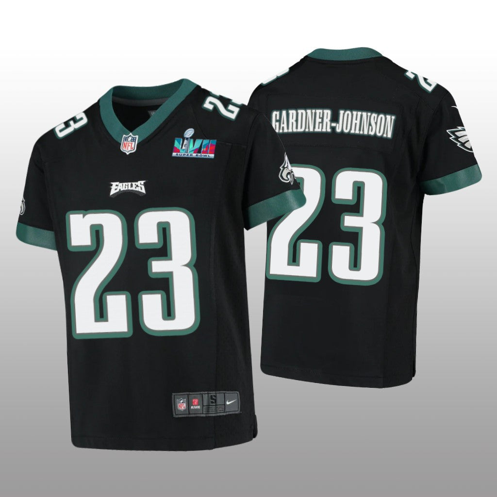 Philadelphia Eagles C.J. Gardner-Johnson Black Game Jersey Super Bowl LVII Youth