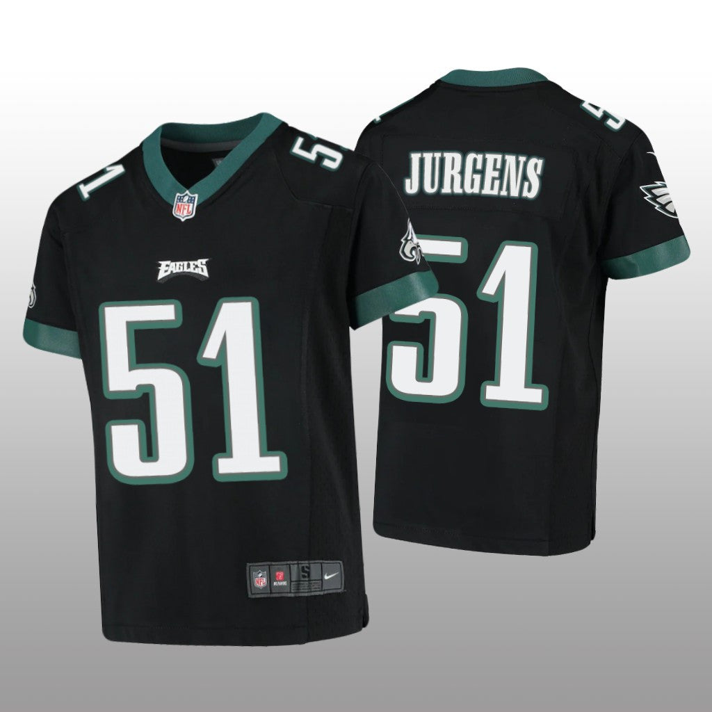 Philadelphia Eagles Cam Jurgens Black Jersey Game Youth
