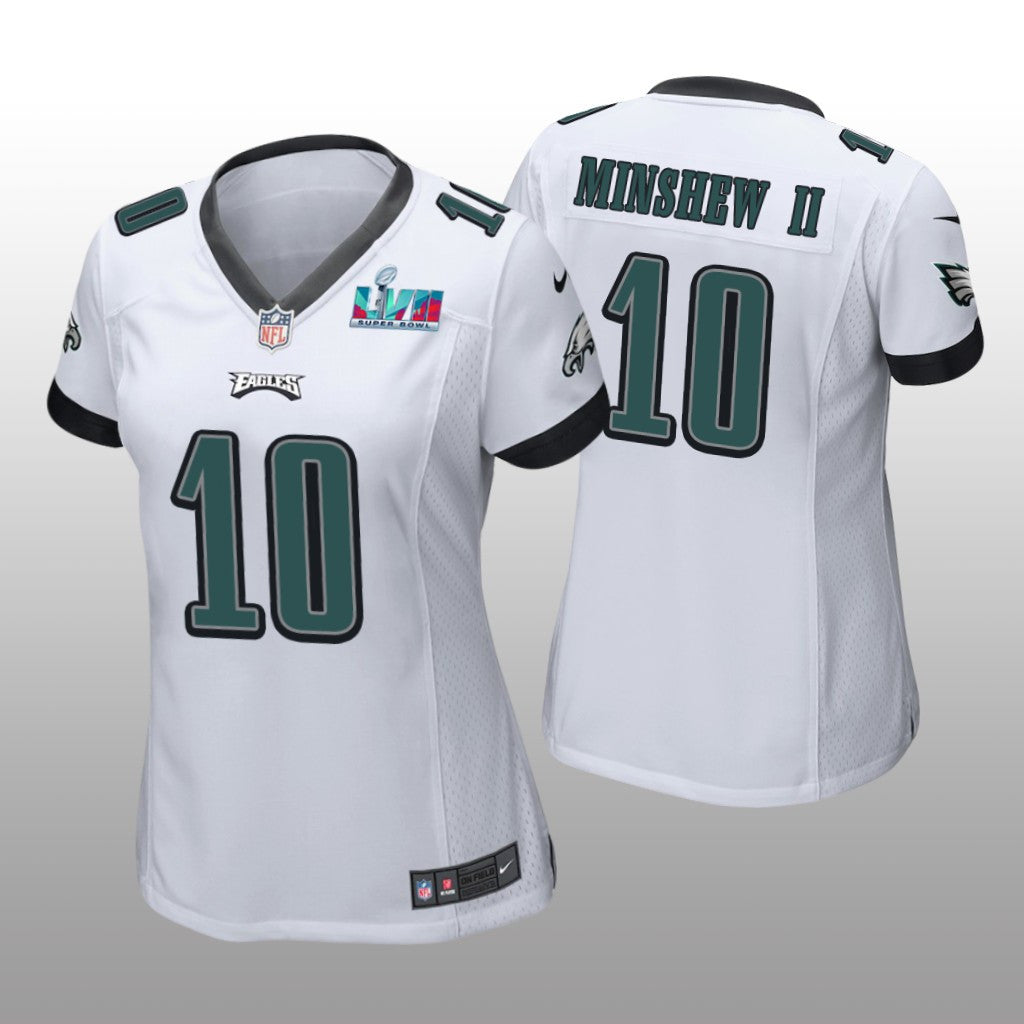 Philadelphia Eagles Gardner Minshew II White Game Jersey Super Bowl LVII Women's