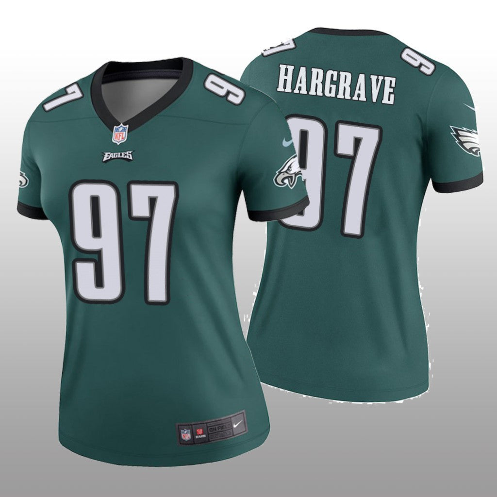 Philadelphia Eagles Javon Hargrave Green Jersey Legend Women's