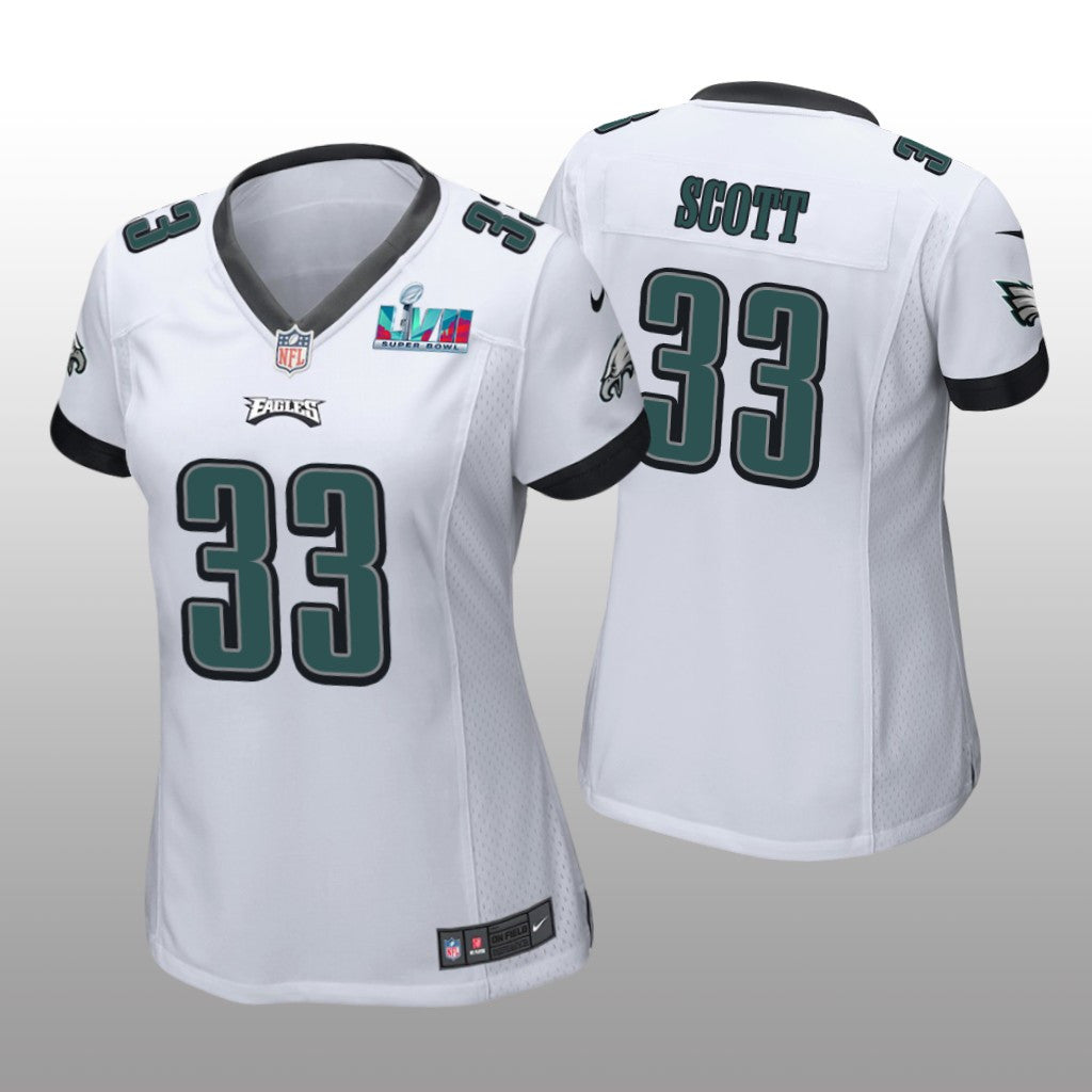 Philadelphia Eagles Josiah Scott White Game Jersey Super Bowl LVII Women's