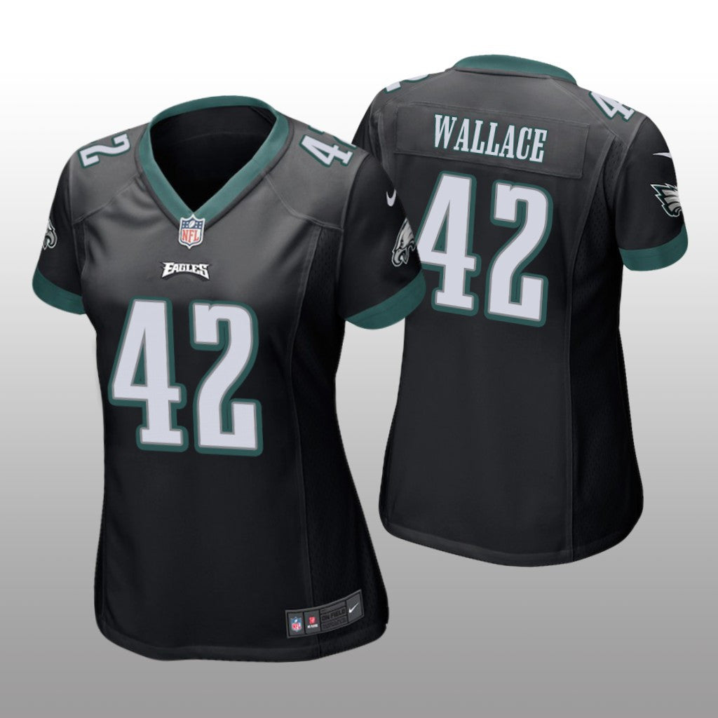 Philadelphia Eagles K&'Von Wallace Black Jersey Game Women's