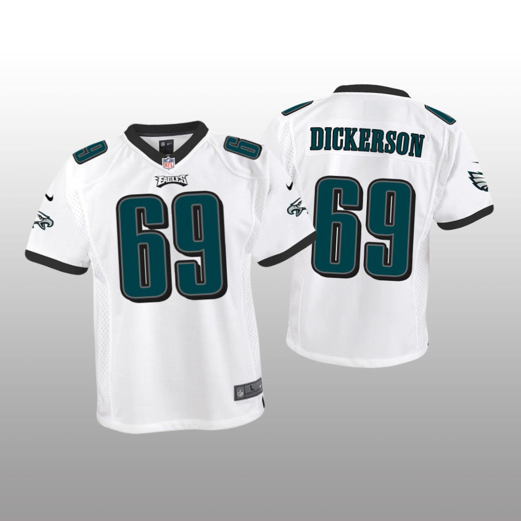 Philadelphia Eagles Landon Dickerson White Jersey Game Youth