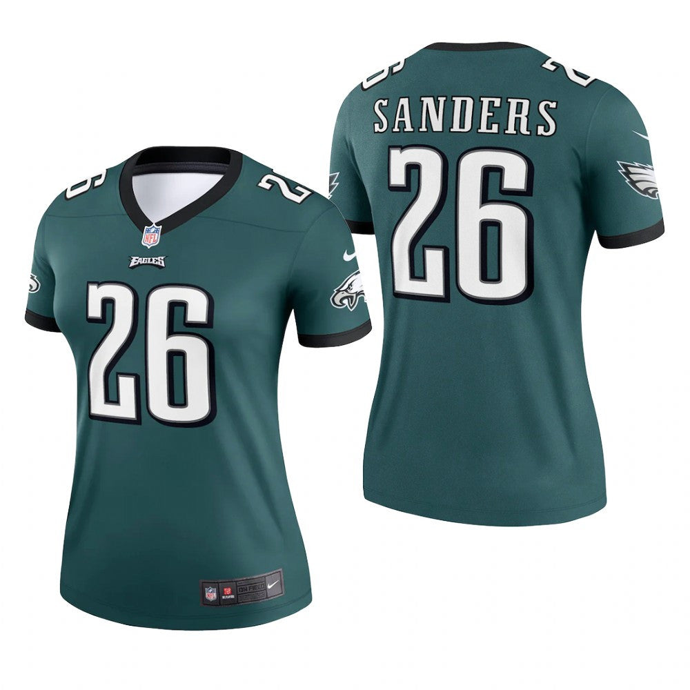 Philadelphia Eagles Miles Sanders Midnight Green Jersey Legend Women's