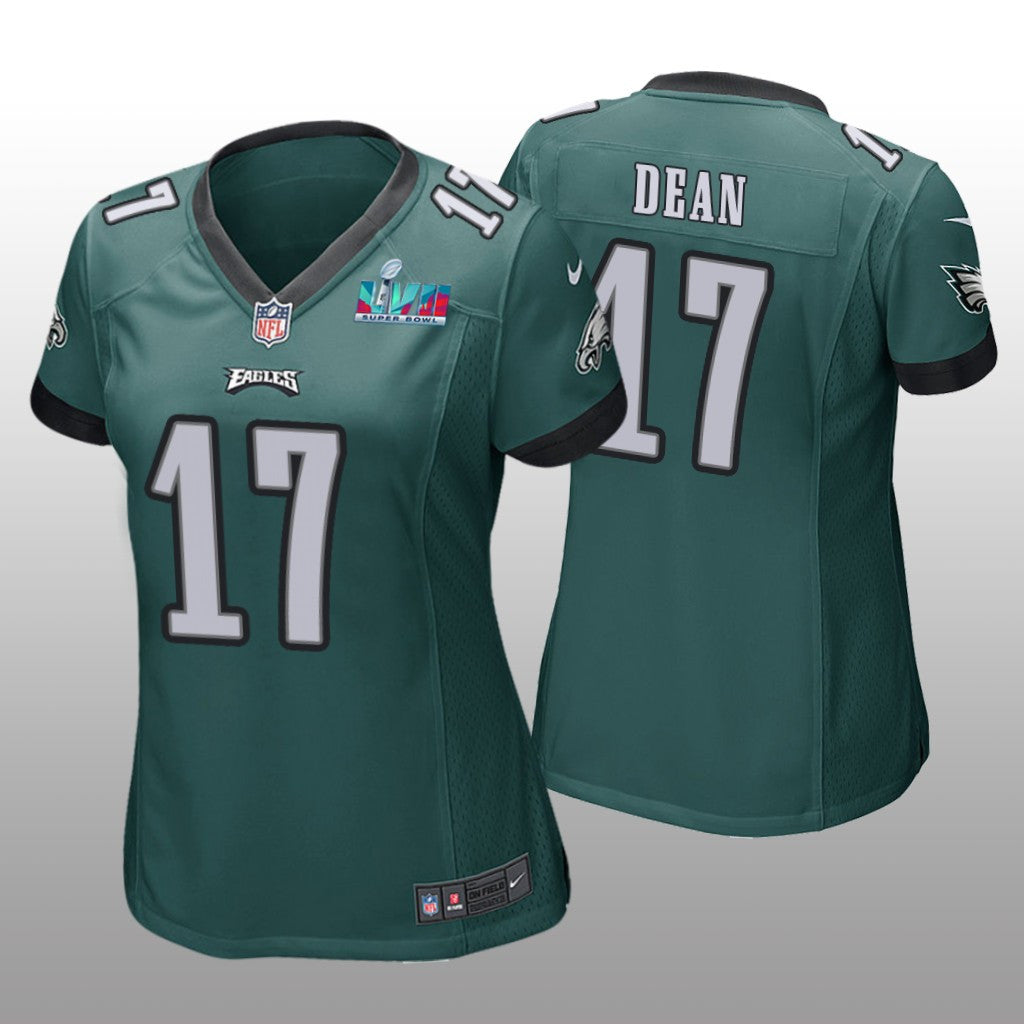 Philadelphia Eagles Nakobe Dean Green Game Jersey Super Bowl LVII Women's