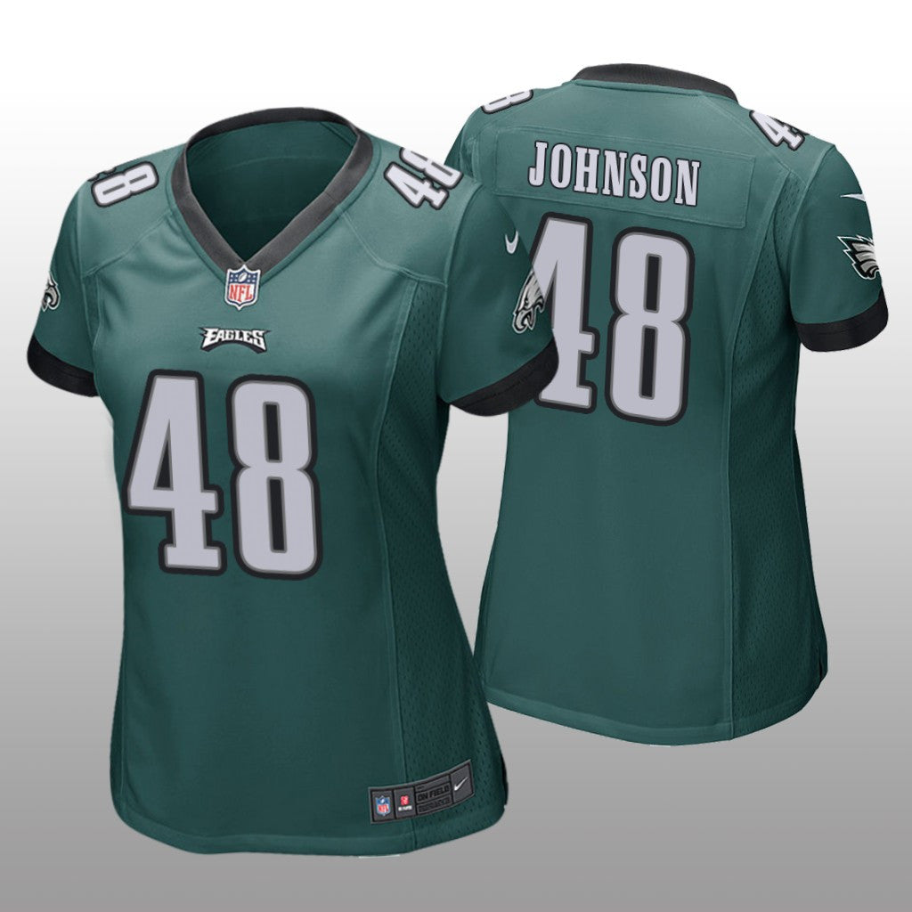 Philadelphia Eagles Patrick Johnson Green Jersey Game Women's