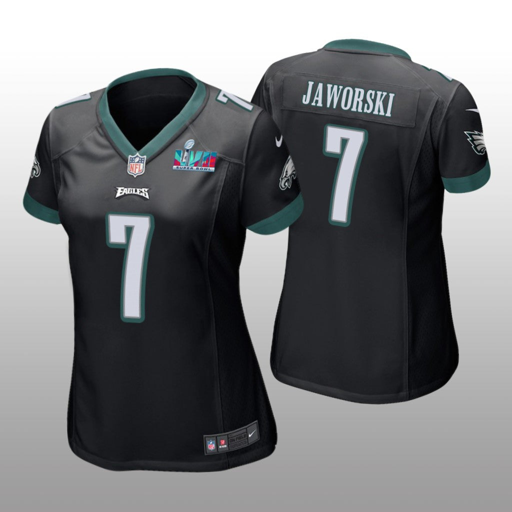 Philadelphia Eagles Ron Jaworski Black Game Jersey Super Bowl LVII Women's