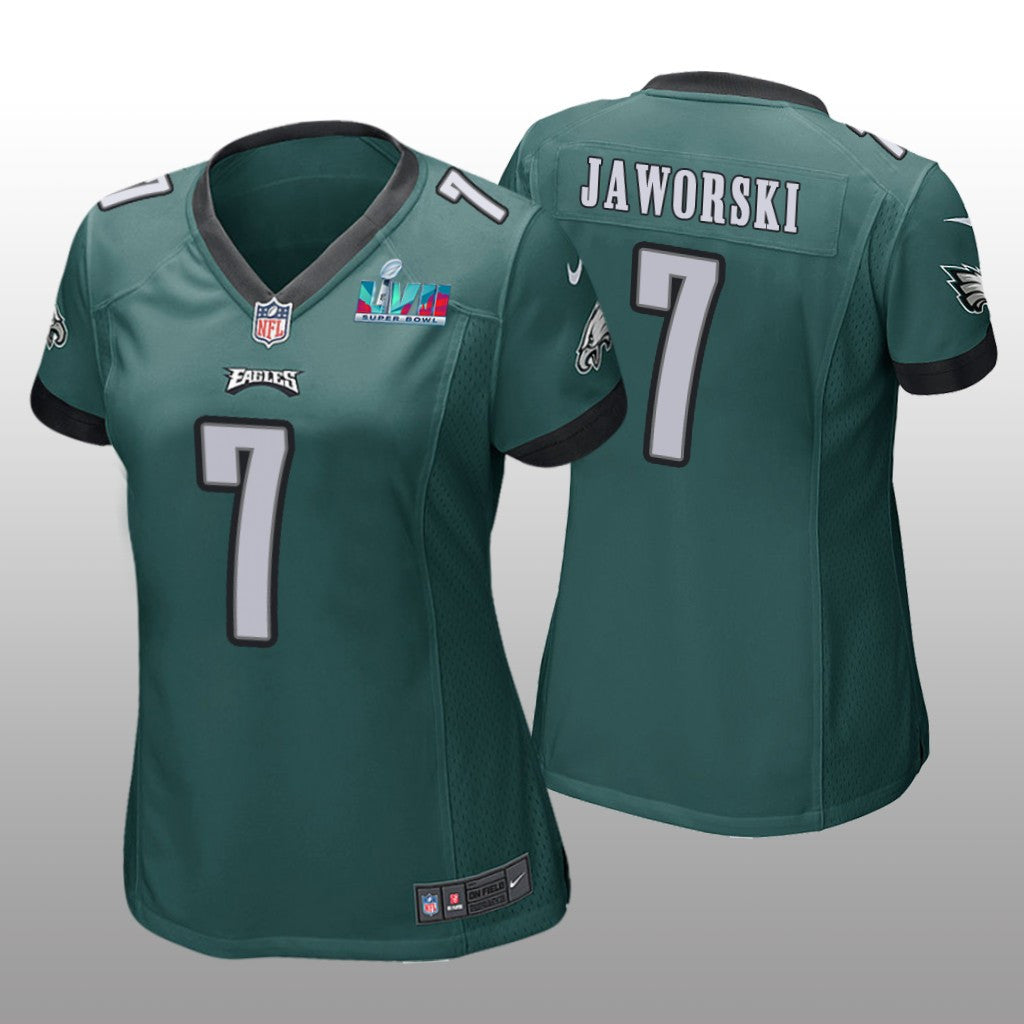 Philadelphia Eagles Ron Jaworski Green Game Jersey Super Bowl LVII Women's