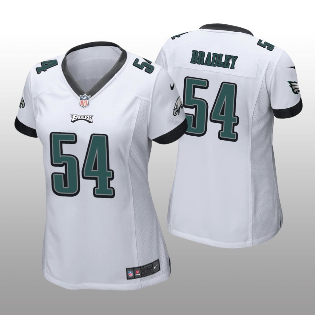 Philadelphia Eagles Shaun Bradley White Jersey Game Women's