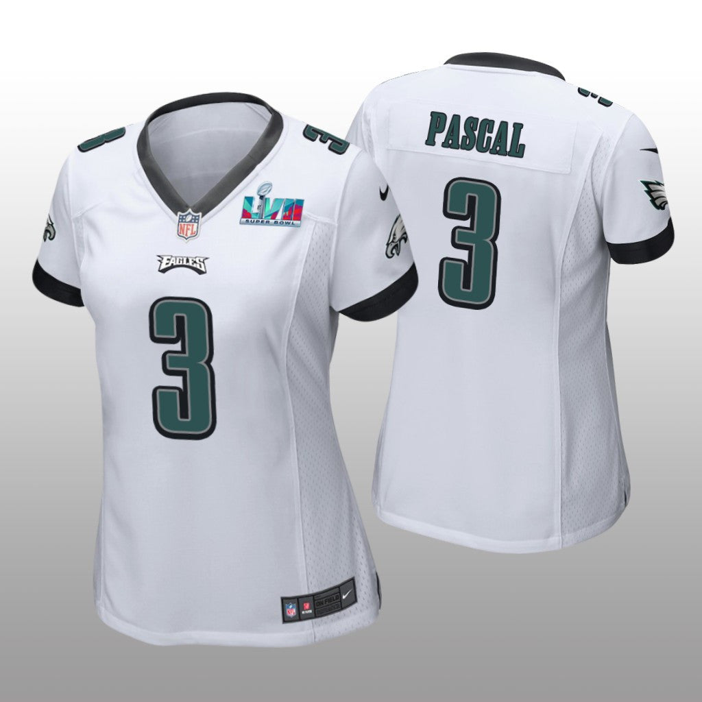Philadelphia Eagles Zach Pascal White Game Jersey Super Bowl LVII Women's