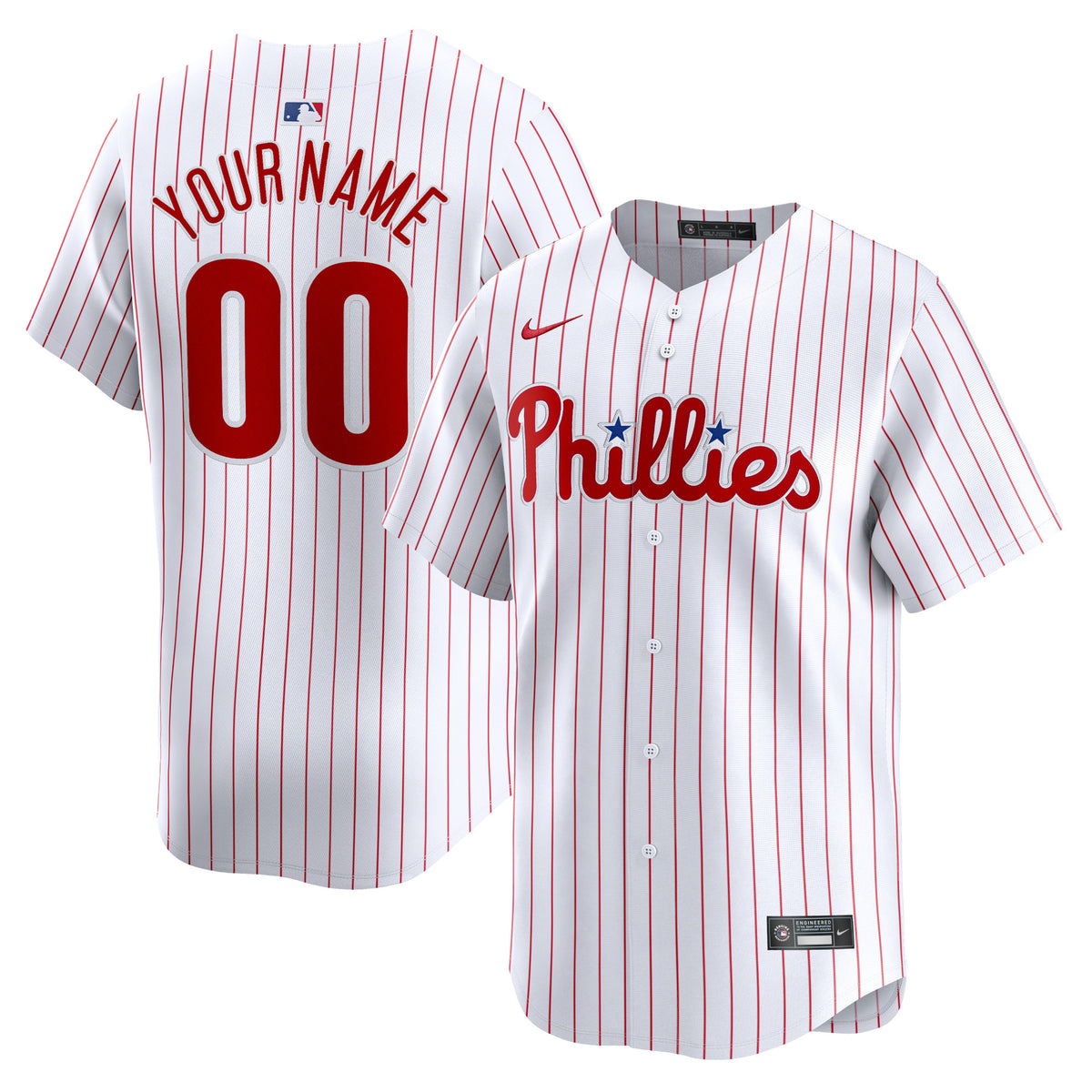 Philadelphia Phillies Nike Youth Home Limited Custom Jersey White