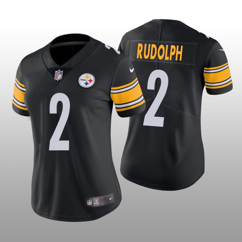 Pittsburgh Steelers #2 Black Mason Rudolph Game Jersey Women