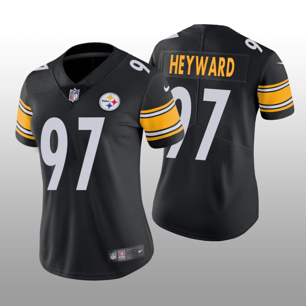 Pittsburgh Steelers #97 Black Cameron Heyward Game Jersey Women