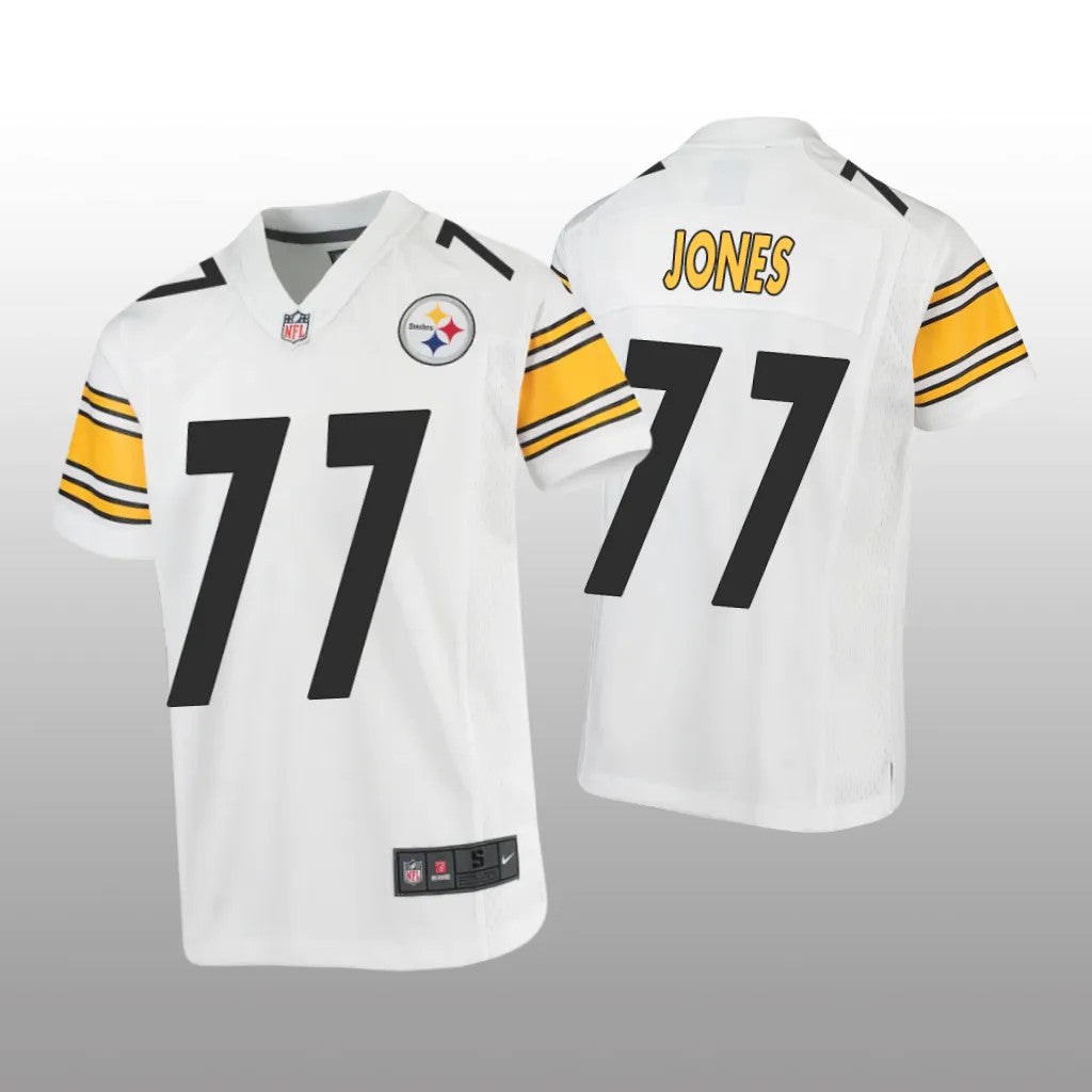 Pittsburgh Steelers Broderick Jones White Jersey Game Youth
