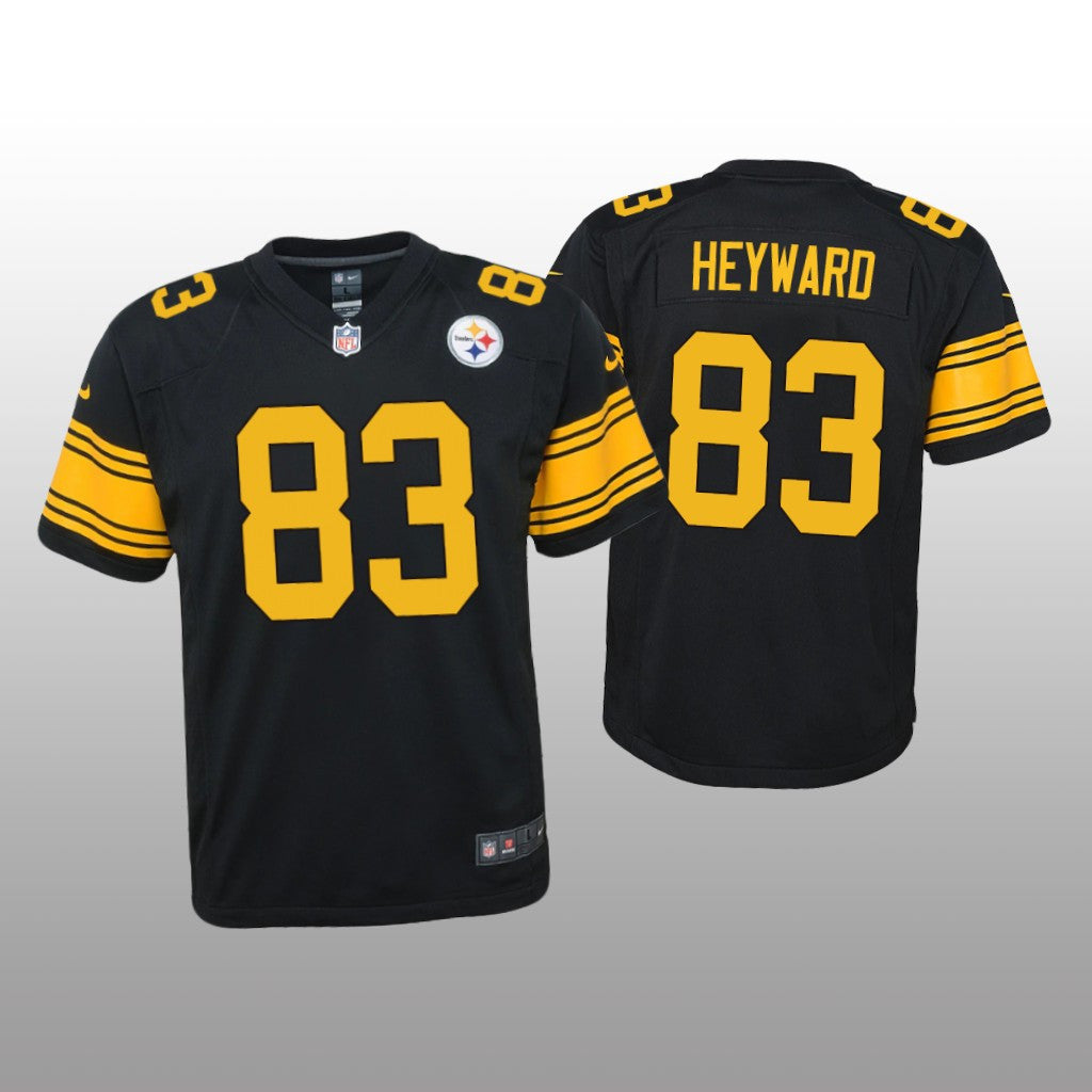 Pittsburgh Steelers Connor Heyward Black Jersey Alternate Game Youth