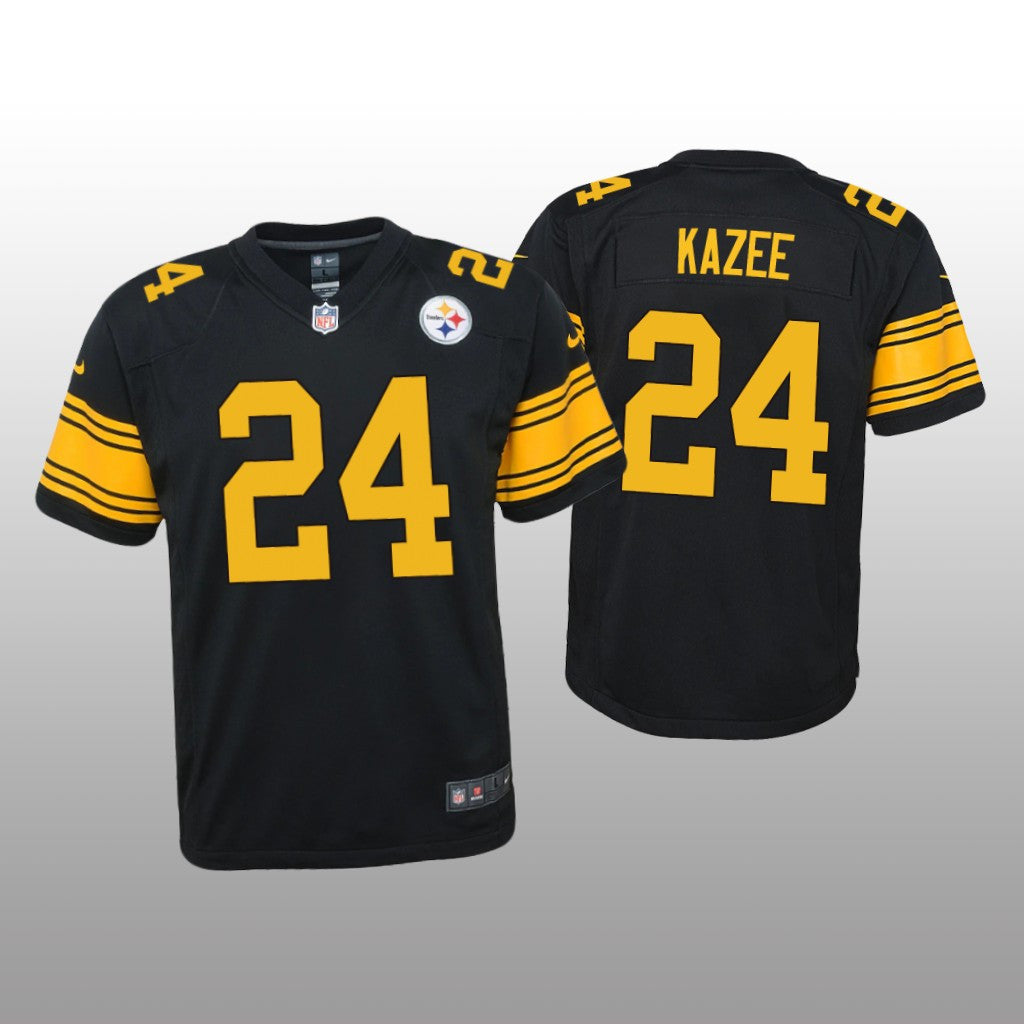 Pittsburgh Steelers Damontae Kazee Black Jersey Alternate Game Youth