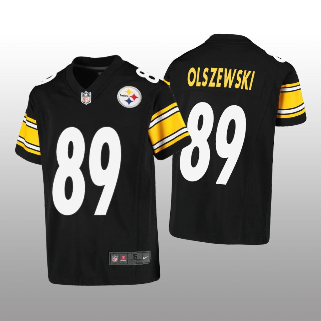 Pittsburgh Steelers Gunner Olszewski Black Jersey Game Youth