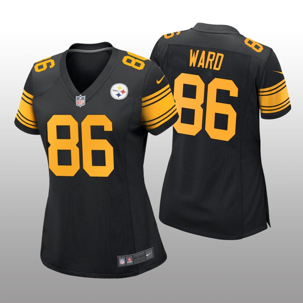 Pittsburgh Steelers Hines Ward Black Jersey Alternate Game Women's