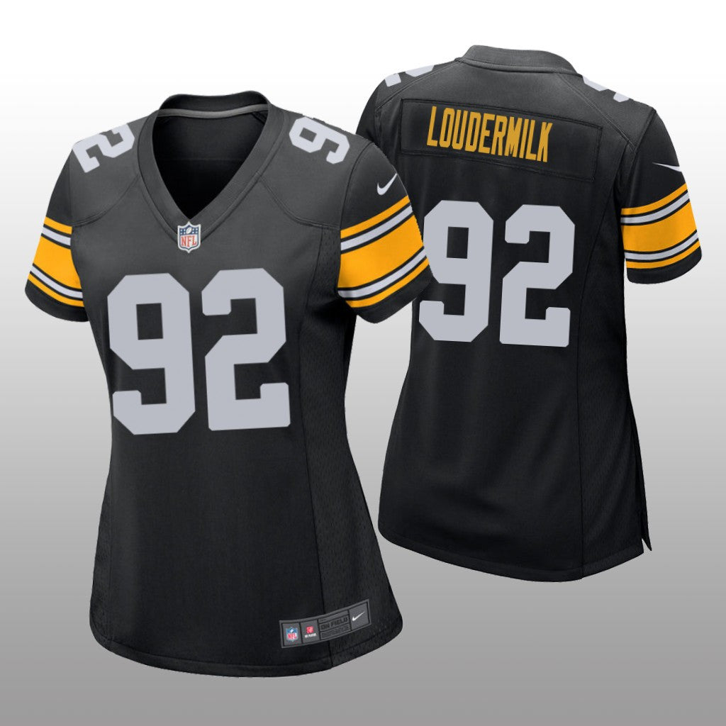 Pittsburgh Steelers Isaiahh Loudermilk Black Jersey Game Women's