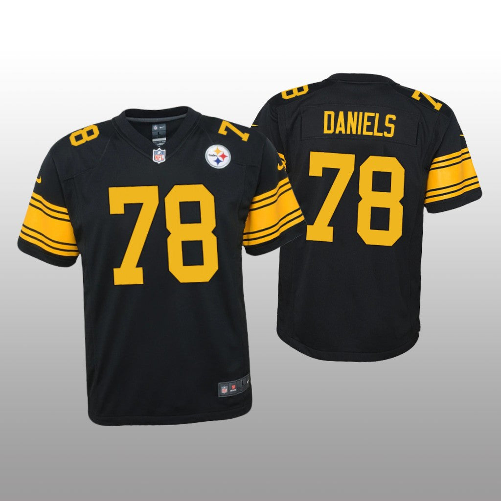 Pittsburgh Steelers James Daniels Black Jersey Alternate Game Youth