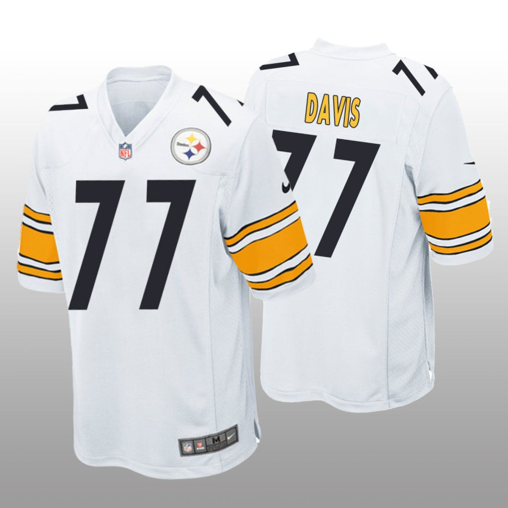 Pittsburgh Steelers Jesse Davis White Jersey Game Men's
