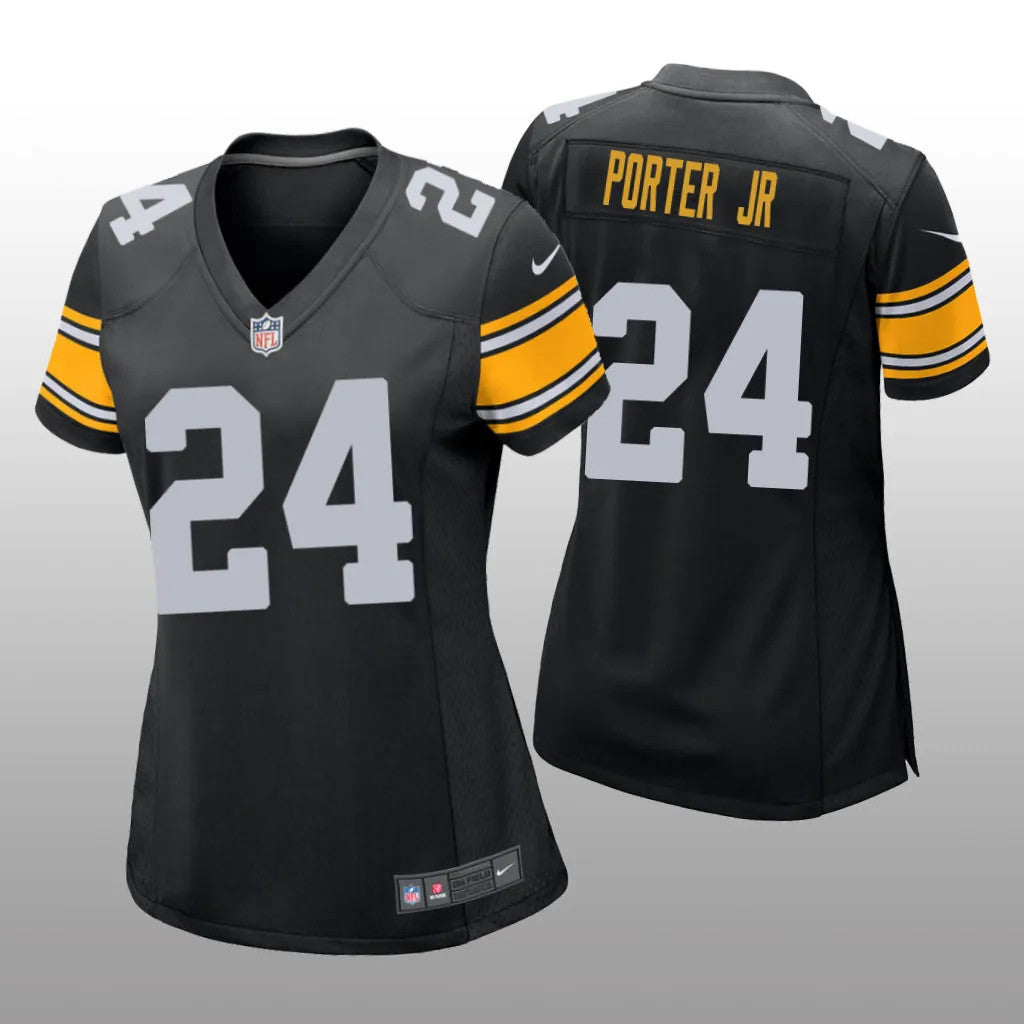 Pittsburgh Steelers Joey Porter Jr. Black Jersey Game Women's