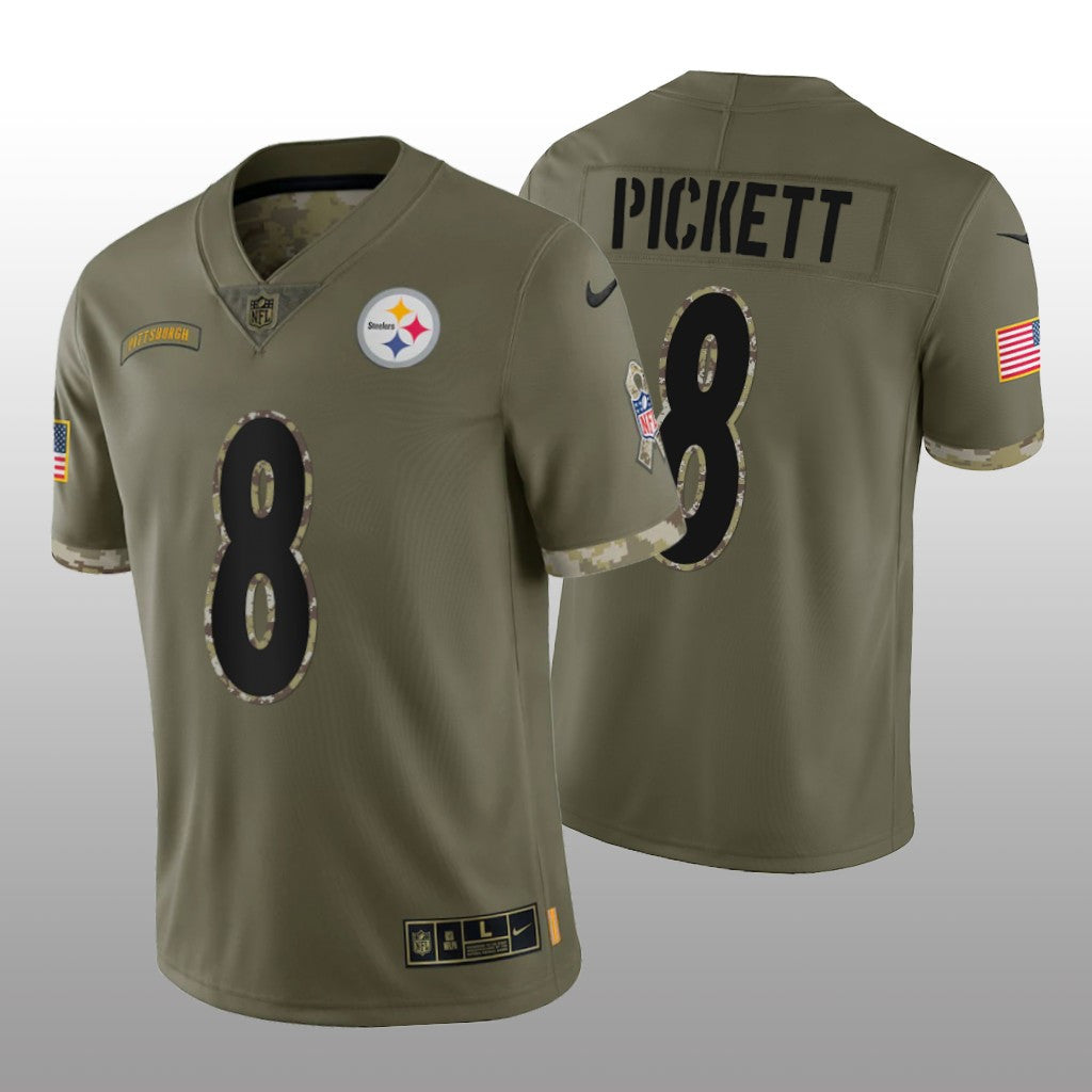 Pittsburgh Steelers Kenny Pickett Olive Limited Jersey Salute To Service Men's
