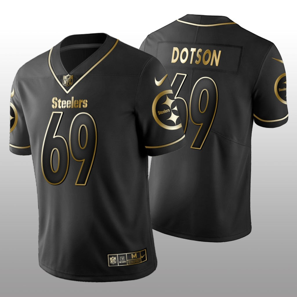 Pittsburgh Steelers Kevin Dotson Black Jersey Golden Edition Men's