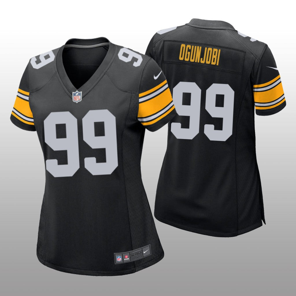 Pittsburgh Steelers Larry Ogunjobi Black Jersey Game Women's