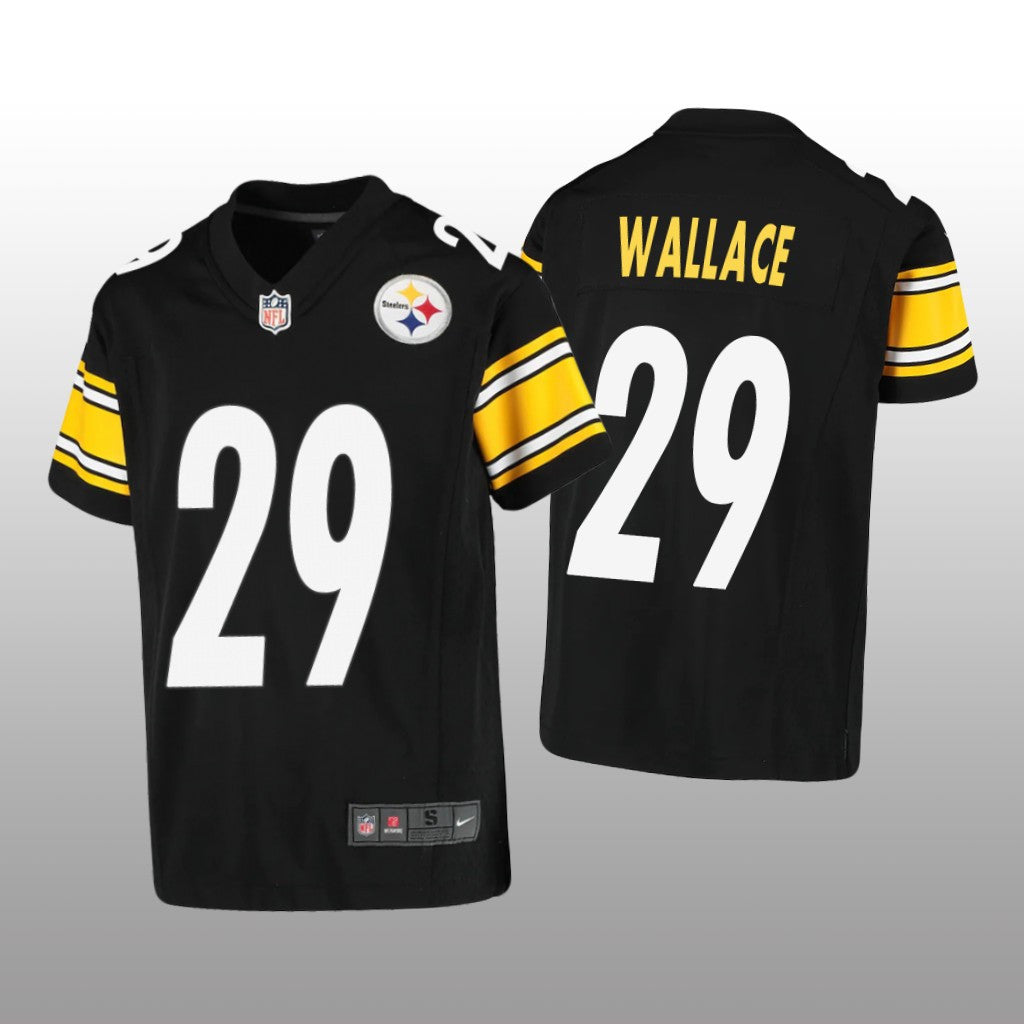 Pittsburgh Steelers Levi Wallace Black Jersey Game Youth