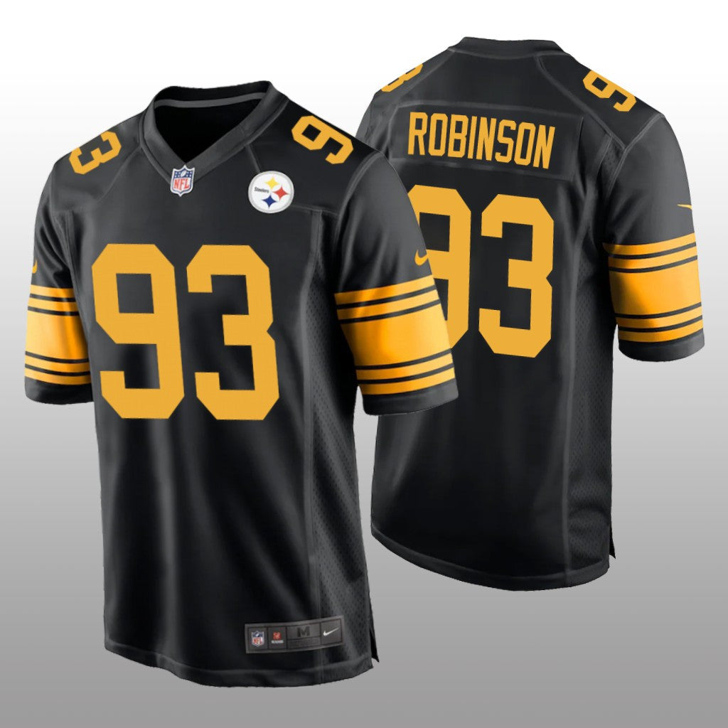 Pittsburgh Steelers Mark Robinson Black Jersey Alternate Game Men's