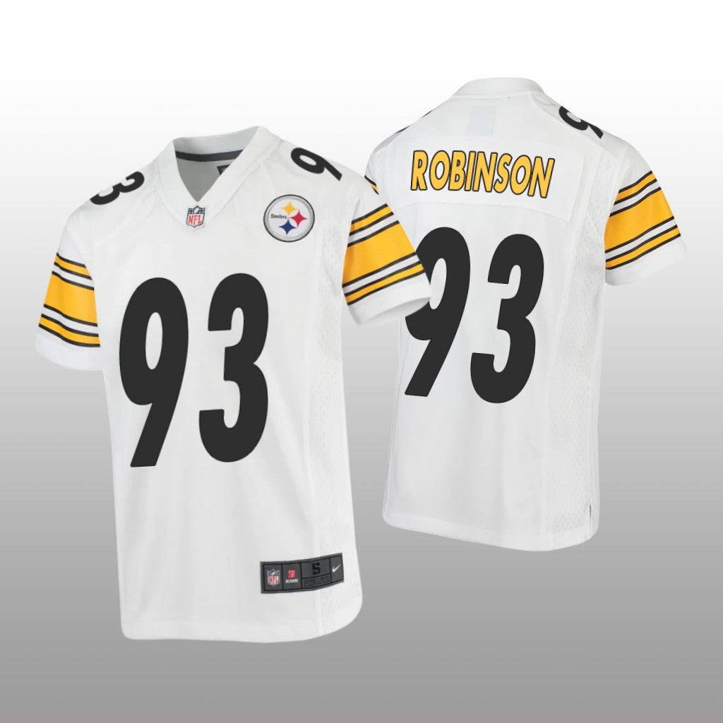 Pittsburgh Steelers Mark Robinson White Jersey Game Youth