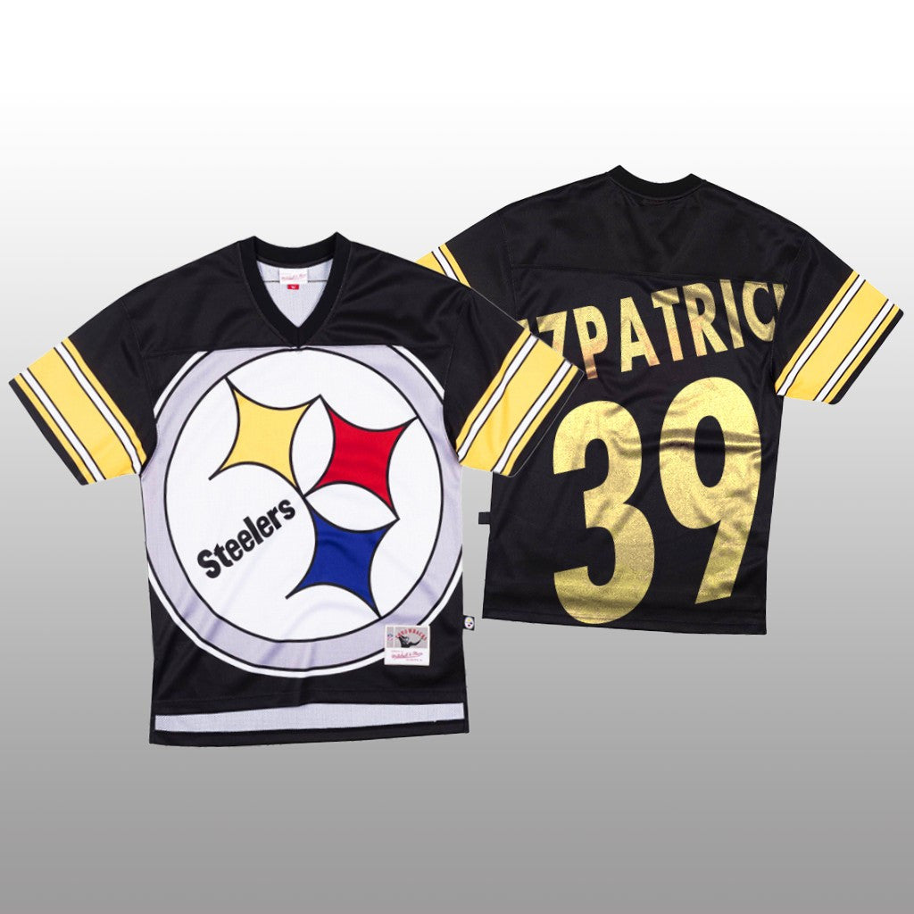 Pittsburgh Steelers Minkah Fitzpatrick Mitchell & Ness Black Jersey Big Face Men's
