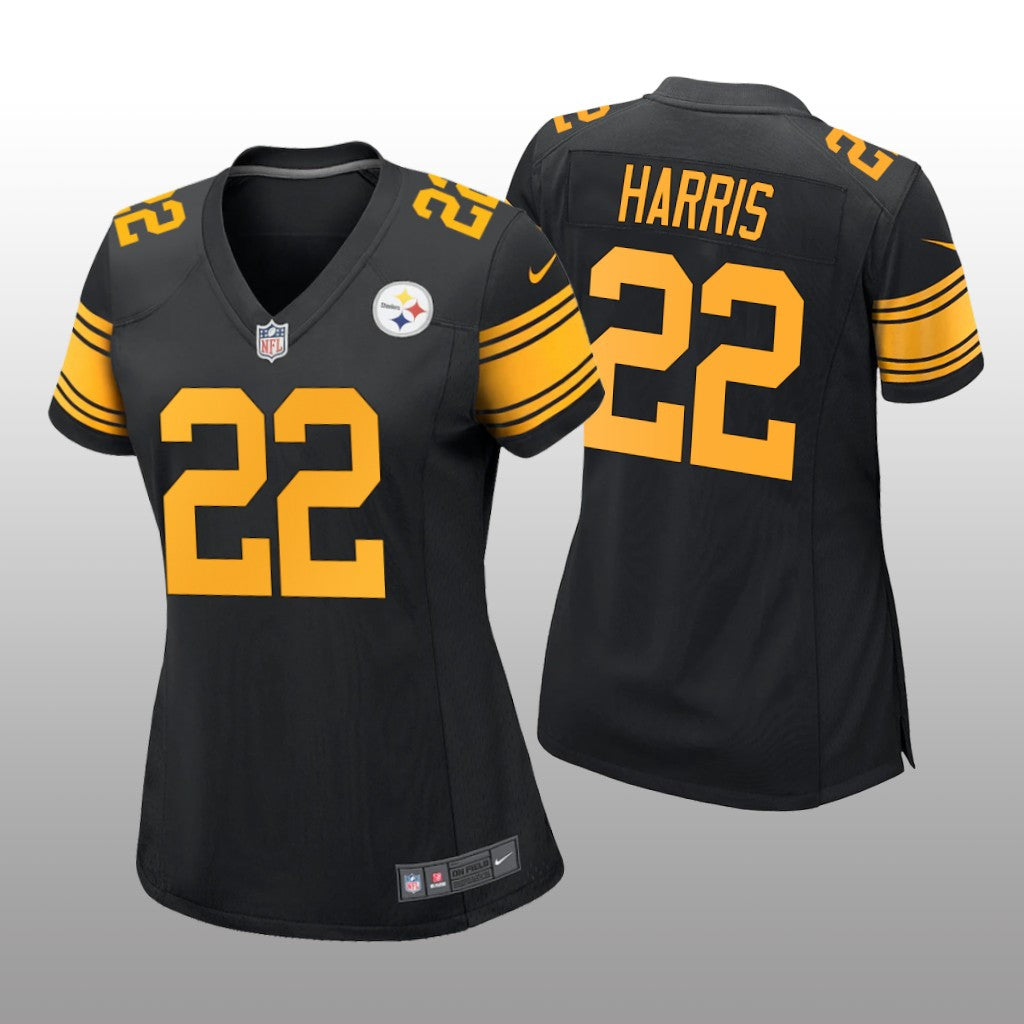 Pittsburgh Steelers Najee Harris Black Jersey Alternate Game Women's