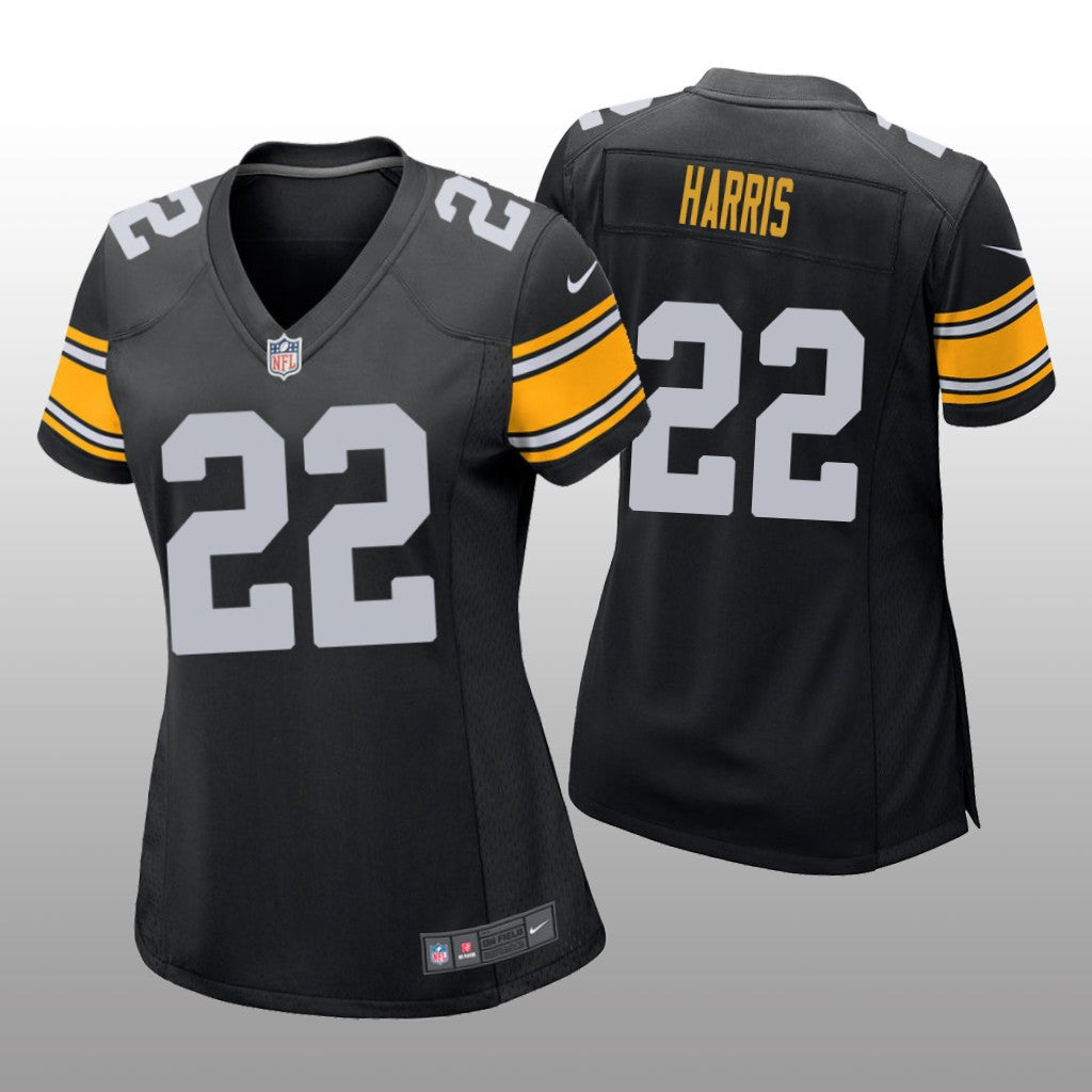 Pittsburgh Steelers Najee Harris Black Jersey Game Women's