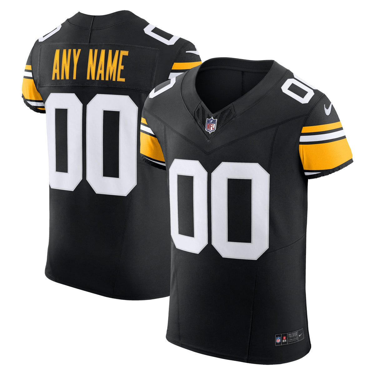 Pittsburgh Steelers Nike Vapor F.U.S.E. Elite Custom Jersey Black
