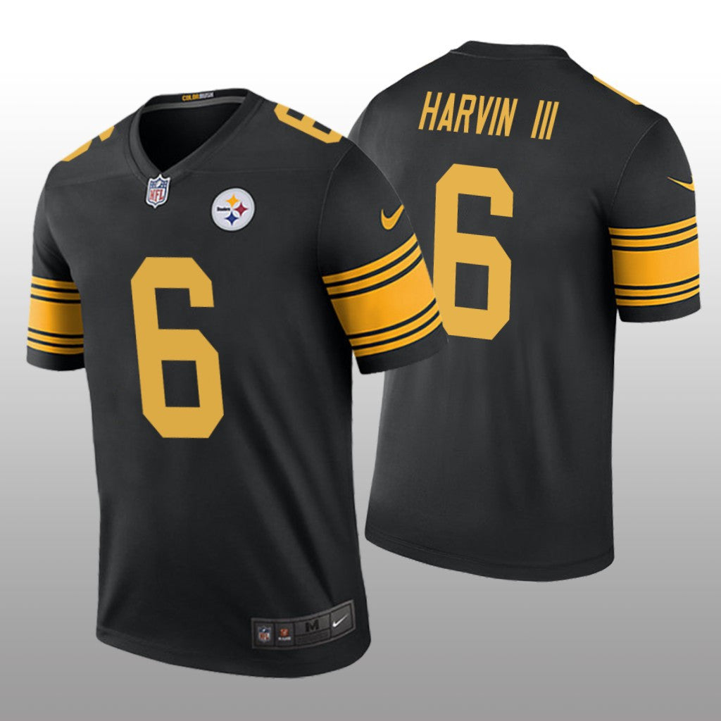 Pittsburgh Steelers Pressley Harvin III Black Jersey Color Rush Legend Men's