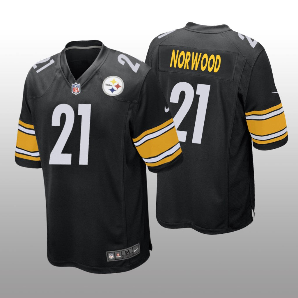 Pittsburgh Steelers Tre Norwood Black Jersey Game Men's