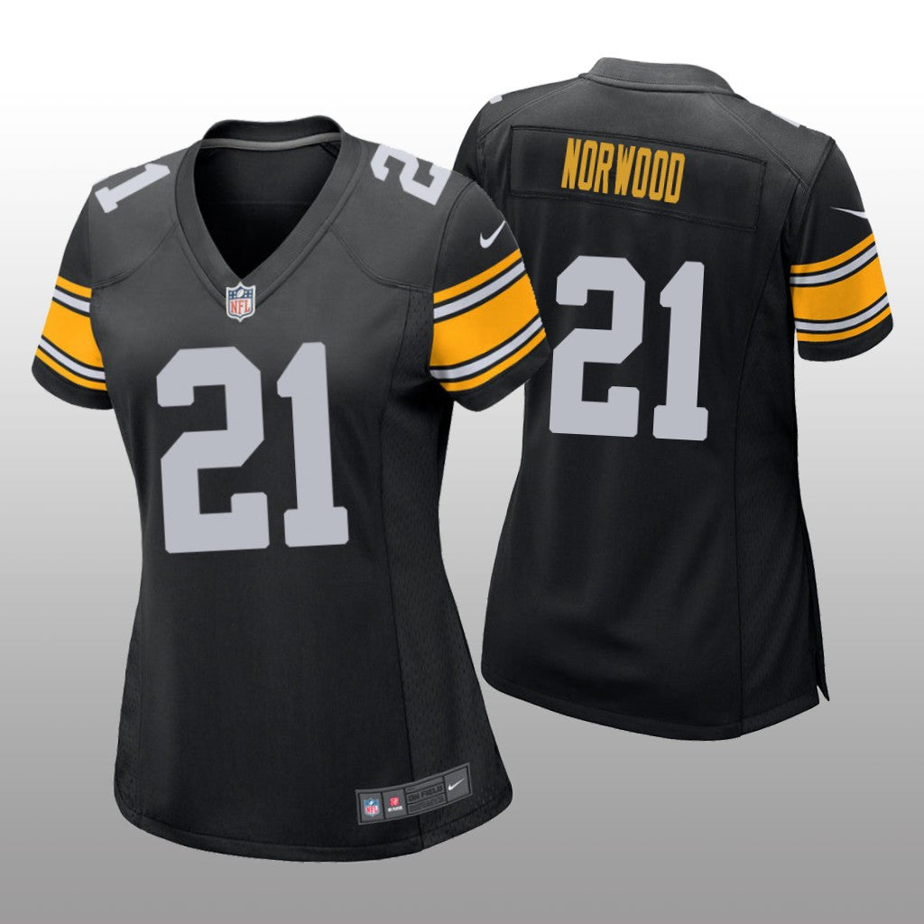 Pittsburgh Steelers Tre Norwood Black Jersey Game Women's