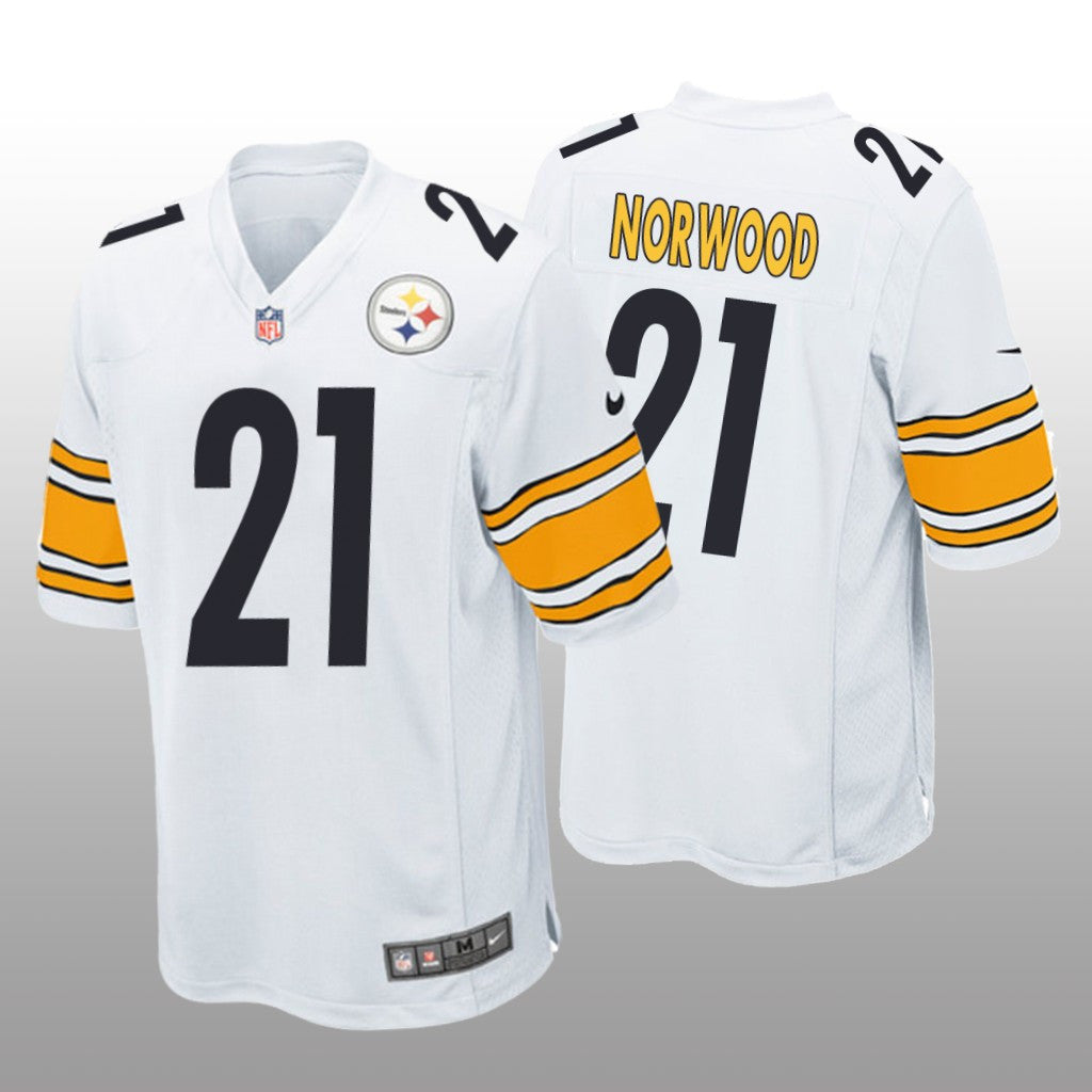 Pittsburgh Steelers Tre Norwood White Jersey Game Men's