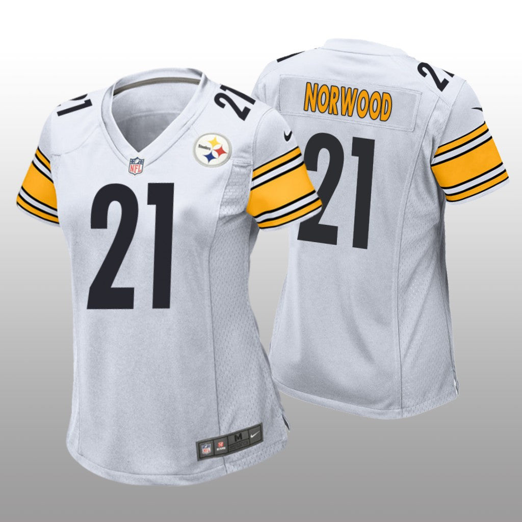 Pittsburgh Steelers Tre Norwood White Jersey Game Women's