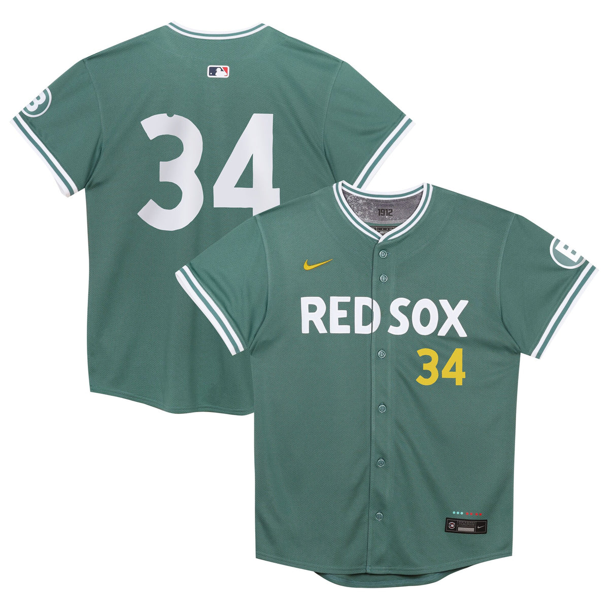 Preschool Boston Red Sox David Ortiz Nike Green 2025 City Connect Limited Retired Player Jersey