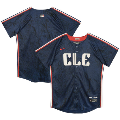 Preschool Cleveland Guardians Nike Navy City Connect Jersey