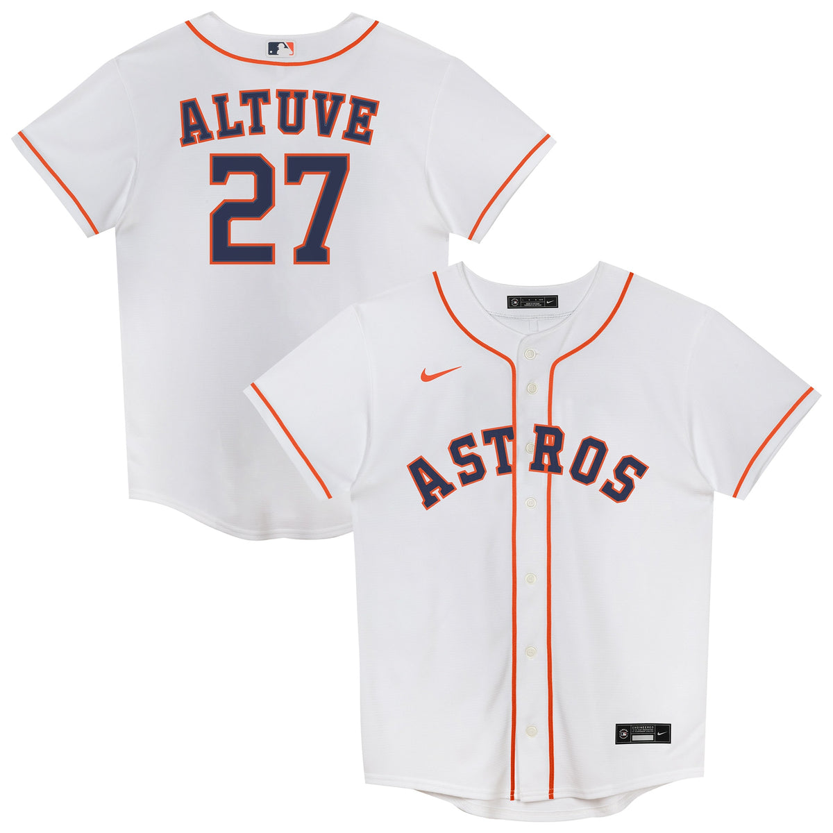 Preschool Houston Astros Jose Altuve Nike White Home Replica Jersey
