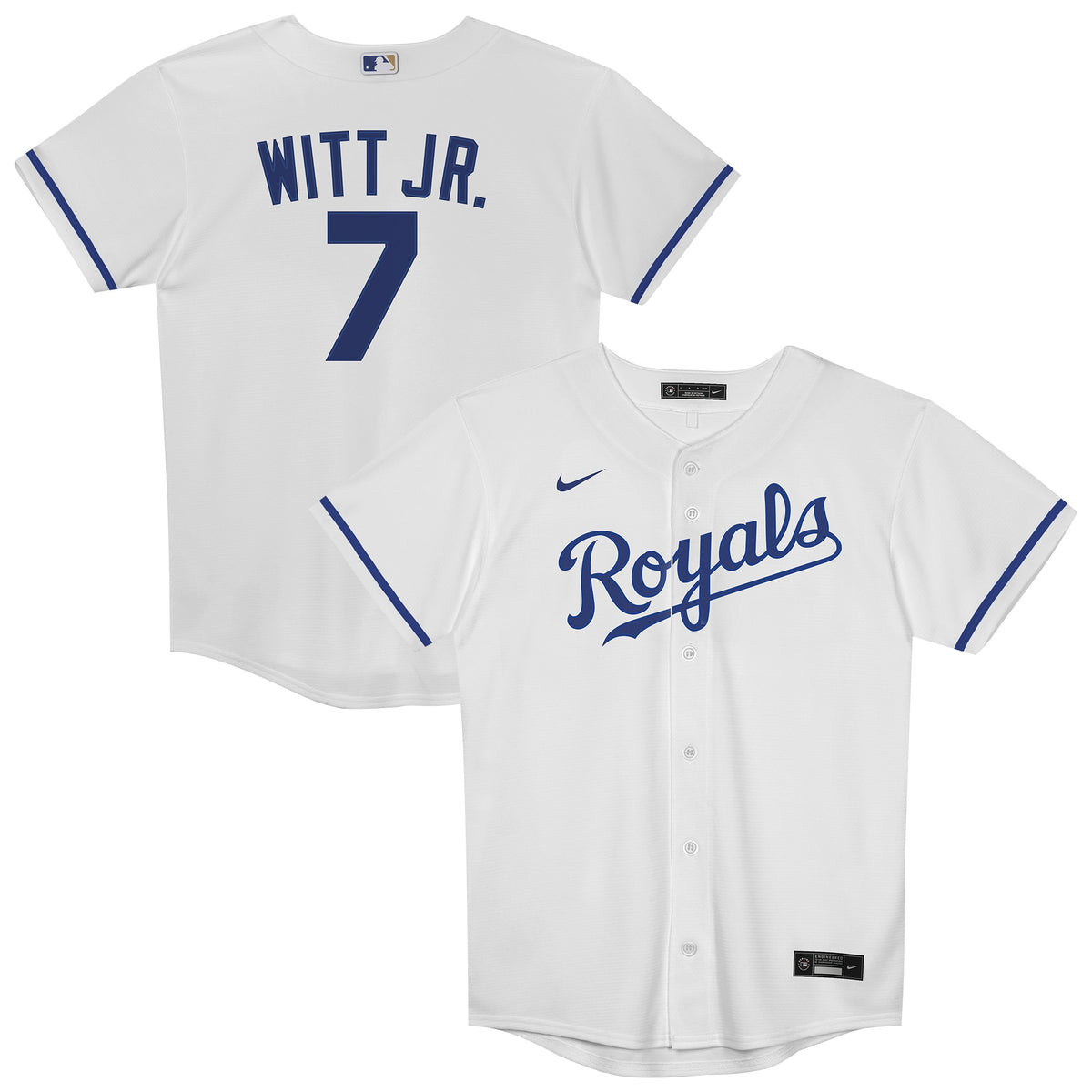 Preschool Kansas City Royals Bobby Witt Jr. Nike White Home Replica Player Jersey